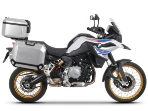 Set complet de cutii de aluminiu SHAD TERRA, 48L cutie centrala si 47L / 47L cutii laterale, incluzand kit montaj si placa SHAD BMW F750 GS / F850 GS