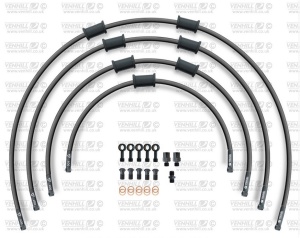 STANDARD Front brake hose kit Venhill POWERHOSEPLUS BMW-10012FB-BK (4 conducte in kit) Black hoses, black fittings