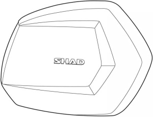Aluminium lid SHAD D1B35TRR for SH35 dreapta