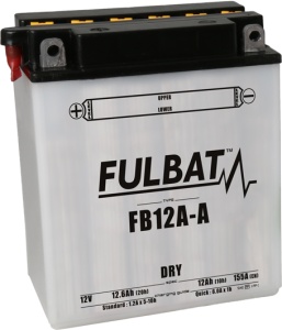 Baterie conventionala FULBAT FB12A-A (YB12A-A) include electrolit - Img 1