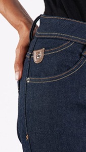Blugi (jeans) moto femei Ixon model Maddie culoare: Dark raw (albastru) (Cordura® Denim) - Slim Fit - clasa AA - Img 4