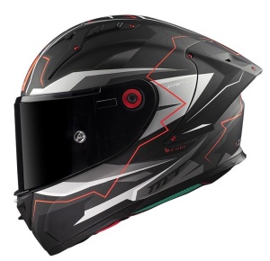 Casca integrala MT KRE+ Carbon Kraker C5 rosu mat - 100% carbon - FIM approved - lentila antiaburire Pinlock + viziera neagra cadou - Img 7