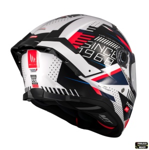 Casca integrala MT Thunder 4 SV Luminence A7 alb rosu albastru - Img 4
