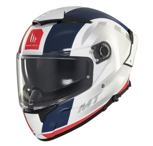 Casca integrala MT Thunder 4 SV Treads C7 alb/rosu/albastru lucios (ochelari soare integrati) - Img 4