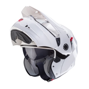 Casca modulabila (flip-up)/adventure Caberg model Tourmax X SV alb metalic lucios Pinlock ready - lentila Pinlock inclusa - Img 4