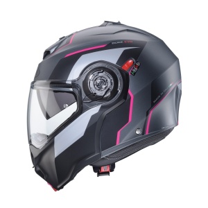 Casca modulabila (flip-up) Caberg model Duke Evo Move M1 SV gun metal (titanium)/negru/fuchsia (roz) mat Pinlock ready – lentila Pinlock inclusa - Img 5
