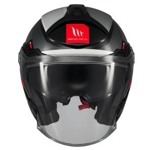 Casca open face motociclete MT Cosmo SV Silence B2 negru/gri lucios (ochelari soare integrati) - tip viziera: MT-V-37 - Img 3