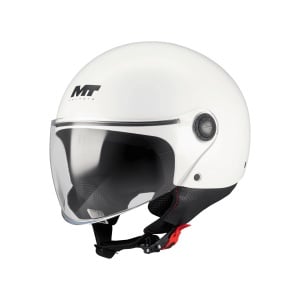 Casca open face motociclete MT Street S Pure A0 alb lucios – omologare noua ECE 22.06 - tip viziera: MT-V-15B