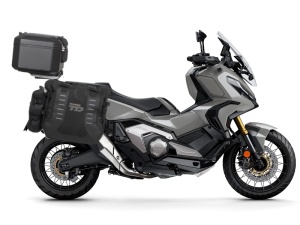 Complete set of SHAD TERRA TR40 adventure saddlebags and SHAD TERRA BLACK aluminium 55L topcase, including mounting kit SHAD SUZUKI DL 1000 V-Strom/ DL 1050 V-Strom