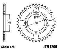 Foaie spate JT JTR 1206-44 44T, 428 - Img 2
