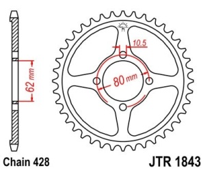 Foaie spate JT JTR 1843-54 54T, 428 - Img 2