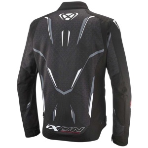 Geaca (jacheta) motociclete barbati Racing/Roadster Ixon vara model Demoniak MS culoare: negru/alb - Img 2