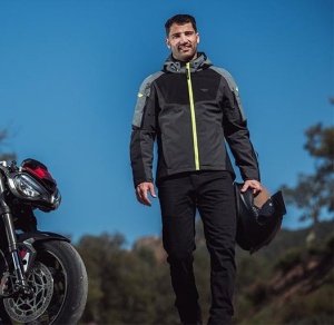 Geaca (jacheta) motociclete barbati Touring/Adventure/Urban Ixon All season model Burning MS culoare: gri/negru/galben (geaca laminata; waterproof si pe exterior) - Img 4