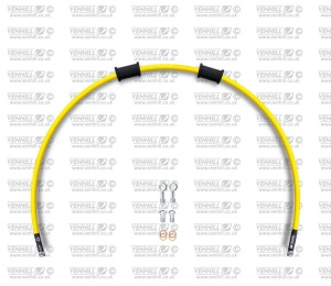 Kit conducta frana spate Venhill POWERHOSEPLUS SUZ-6014R-YE (1 conducta in kit) Yellow hoses, chromed fittings