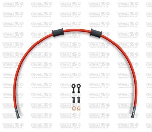 Kit conducta frana spate Venhill POWERHOSEPLUS TRI-9002RB-RD (1 conducta in kit) Red hoses, black fittings