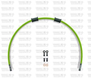 Kit conducte de frana fata Venhill POWERHOSEPLUS KAW-2010FB-GR (1 conducta in kit) Green hoses, black fittings