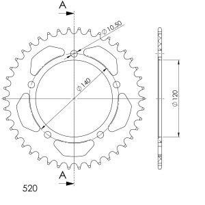 Kit de lant D.I.D Chain - Argintiu chain 520 ZVM-X, X-ring (X, NX, QX, XS), CHK front sprocket JT, CHK rear sprocket SUPERSPROX pentru TRIUMPH Scrambler 865 2016-2017 - Img 5
