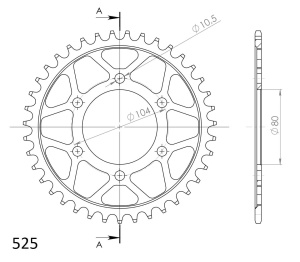 Kit de lant D.I.D Chain - Argintiu chain 525 VX, X-ring (X, NX, QX, XS), CHK front sprocket JT CHK rubber cushioned, CHK rear sprocket SUPERSPROX pentru KAWASAKI ZX-10R / RR Ninja 1000 2016-2020 - Img 6