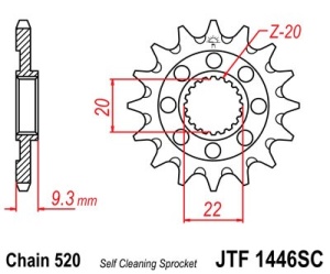 Kit de lant D.I.D Chain - Auriu chain 520 DZ, Non-sealed, CHK front sprocket JT, CHK rear sprocket JT pentru KAWASAKI KX 250 X 2025 - Img 3