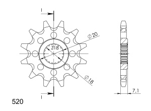 Kit de lant D.I.D Chain - Auriu chain 520 ERT, Non-sealed, CHK front sprocket SUPERSPROX, CHK rear sprocket SUPERSPROX pentru SUZUKI RM-Z 250 2007-2009 - Img 3