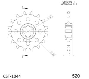 Kit de lant D.I.D Chain - Auriu chain 520 VX, X-ring (X, NX, QX, XS), CHK front sprocket SUPERSPROX, CHK rear sprocket SUPERSPROX pentru KYMCO Venox 250 2004-2009 - Img 3