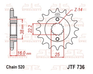 Kit de lant D.I.D Chain - Auriu chain 520 ZVM-X, X-ring (X, NX, QX, XS), CHK front sprocket JT CHK rubber cushioned, CHK rear sprocket JT pentru DUCATI Scrambler 800 2015-2020 - Img 3