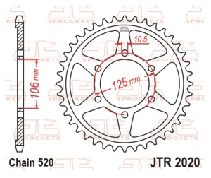 Kit de lant D.I.D Chain - Auriu chain 520 ZVM-X, X-ring (X, NX, QX, XS), CHK front sprocket JT CHK rubber cushioned, CHK rear sprocket JT pentru TRIUMPH Street Twin 900 2016-2022 - Img 7