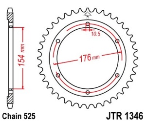 Kit de lant D.I.D Chain - Auriu chain 525 ZVM-X, X-ring (X, NX, QX, XS), CHK front sprocket JT CHK rubber cushioned, CHK rear sprocket JT pentru HONDA VFR 800 (ABS) 2014-2020 - Img 6