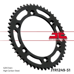 Kit de lant EK - Argintiu chain 428 DEH, Non-sealed, CHK front sprocket JT, CHK rear sprocket JT pentru HONDA XLR 125 R 1998-2001 - Img 6