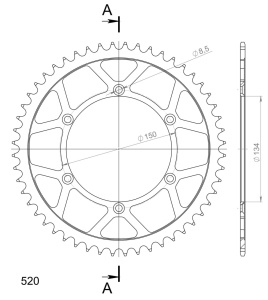 Kit de lant EK - Argintiu chain 520 DEX, X-ring (X, NX, QX, XS), CHK front sprocket SUPERSPROX, CHK rear sprocket SUPERSPROX pentru KAWASAKI KX 125 1980 - Img 5