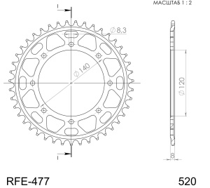 Kit de lant EK - Argintiu chain 520 SRO, O-ring, CHK front sprocket SUPERSPROX, CHK rear sprocket SUPERSPROX pentru KAWASAKI KLR 600 1984-1990 - Img 5