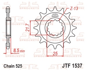 Kit de lant EK - Argintiu chain 525 SRO, O-ring, CHK front sprocket JT CHK rubber cushioned, CHK rear sprocket JT pentru KAWASAKI ZX-9R Ninja 900 2002-2003 - Img 3