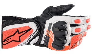 Manusi moto piele ALPINESTARS SP-8 V3 Rosu-Negru-Alb