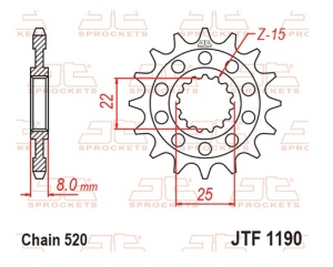 Pinion fata JT JTF 1190-13 13T, 520 - Img 2