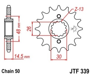 Pinion fata JT JTF 339-15 15T, 530 - Img 2