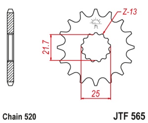 Pinion fata JT JTF 565-15 15T, 520 - Img 2
