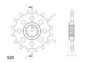 Pinion fata SUPERSPROX CST-1581:15 15T, 520 - Img 2