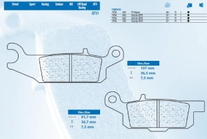 Placute de frana Carbone Lorraine 1192 ATV1