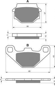 Placute de frana GOLDFREN 005 K5