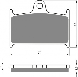 Placute de frana GOLDFREN 017 S3