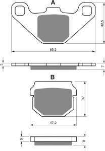 Placute de frana GOLDFREN 047 AD