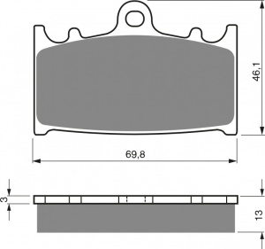 Placute de frana GOLDFREN 206 S3