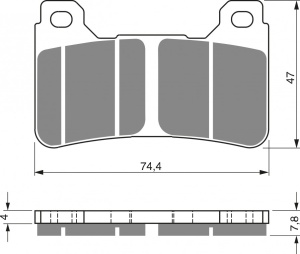 Placute de frana GOLDFREN 214 S3