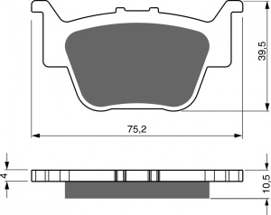 Placute de frana GOLDFREN 243 K5