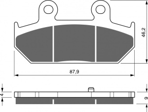 Placute de frana GOLDFREN 265 S3 - Img 1