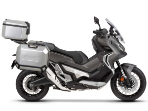 Set complet de cutii de aluminiu SHAD TERRA, 48L cutie centrala si 36L / 36L cutii laterale, incluzand kit montaj si placa SHAD HONDA X-ADV 750