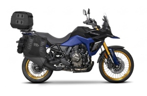 Set of SHAD TERRA TR40 adventure saddlebags and SHAD TERRA rear bag TR50, including mounting kit SHAD SUZUKI V-STROM 800 DE