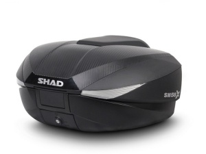 Top case SHAD SH58X D0B58206B Carbon (expandable concept) with PREMIUM lock and backrest