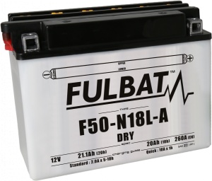 Baterie conventionala FULBAT F50-N18L-A (Y50-N18L-A) include electrolit