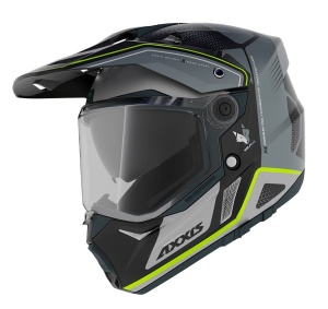 Casca adventure/touring/off road Axxis model Wolf DS Roadrunner B2 gri lucios – tip viziera: MT-V-20